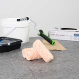Handy Tek Microfiber Jumbo Mini Roller Cover - Shed-Resistant, with 3/8" Nap - 4" - 120 count box