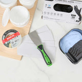 Handy Tek Carbon Steel Putty Knife - Flexible, Soft Grip Handle - 2" - 12 count box