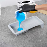Handy Tek 1.5 qt Gray Plastic Paint Tray - 14" x 7" x 2 1/2" - 96 count box