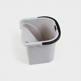 Handy Tek 0.5 gal Gray Plastic Paint Pail - with Magnetic Brush Holder - 7 3/4" x 7 1/2" x 6 3/4" - 50 count box