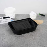 Handy Tek 5 qt Black Plastic Paint Tray / Pail Lid - Fits 3.5 gal Paint Pail - 14 3/4" x 12" x 3" - 24 count box