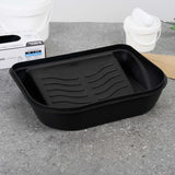 Handy Tek 5 qt Black Plastic Paint Tray / Pail Lid - Fits 3.5 gal Paint Pail - 14 3/4" x 12" x 3" - 24 count box