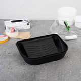 Handy Tek 5 qt Black Plastic Paint Tray / Pail Lid - Fits 3.5 gal Paint Pail - 14 3/4" x 12" x 3" - 24 count box