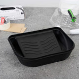 Handy Tek 5 qt Black Plastic Paint Tray / Pail Lid - Fits 3.5 gal Paint Pail - 14 3/4" x 12" x 3" - 24 count box