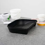 Handy Tek 5 qt Black Plastic Paint Tray / Pail Lid - Fits 3.5 gal Paint Pail - 14 3/4" x 12" x 3" - 24 count box