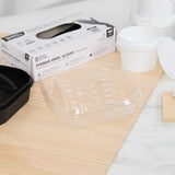 Handy Tek Clear Plastic Paint Tray Liner - Fits 27 oz Paint Tray / Pail Lid - 6 1/2" x 6" x 1 3/4" - 120 count box