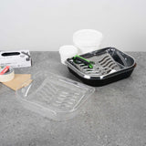 Handy Tek Clear Plastic Paint Tray Liner - Fits 120 qt Paint Tray / Pail Lid - 14" x 11 1/4" x 3" - 120 count box