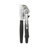 German Standard Black Stainless Steel Handheld Crank Can Opener - Magnetic Lid Lifter,Long Handles - 8 3/4" x 2 1/4" x 3 1/2" - 36 count box