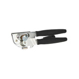 German Standard Black Stainless Steel Handheld Crank Can Opener - Magnetic Lid Lifter, Long Handles - 8 3/4" x 2 1/4" x 3 1/2" - 6 count box