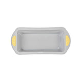Pastry Tek Gray Silicone Bread Loaf Pan - Non-Stick, with Handles - 9 1/4" x 5 1/2" x 2 1/4" - 10 count box