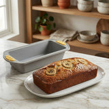 Pastry Tek Gray Silicone Bread Loaf Pan - Non-Stick, with Handles - 9 1/4" x 5 1/2" x 2 1/4" - 40 count box