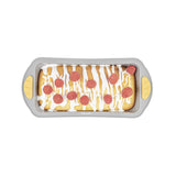 Pastry Tek Gray Silicone Bread Loaf Pan - Non-Stick, with Handles - 9 1/4" x 5 1/2" x 2 1/4" - 40 count box