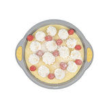 Pastry Tek Round Gray Silicone Cake Pan - Non-Stick, with Handles - 11 1/4" x 10 1/4" x 1 3/4" - 10 count box