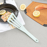 Met Lux Teal Silicone High Temperature Slotted Turner / Spatula - 12 1/4" - 200 count box