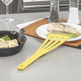 Met Lux Yellow Silicone High Temperature Slotted Turner / Spatula - 12 1/4" - 1 count box