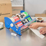 Handy Tek Manual Multi-Roll Tape and Label Dispenser - 12" Working Width - 14 1/2" x 13 1/2" x 7" - 3 count box